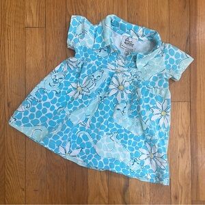 Lilly Pulitzer Aqua Floral Kids Dress